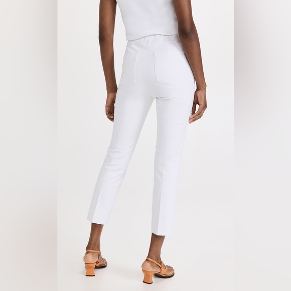 Spanx On-the-Go Ankle Slim Straight Pants in Classic White L Petite - Picture 3 of 13